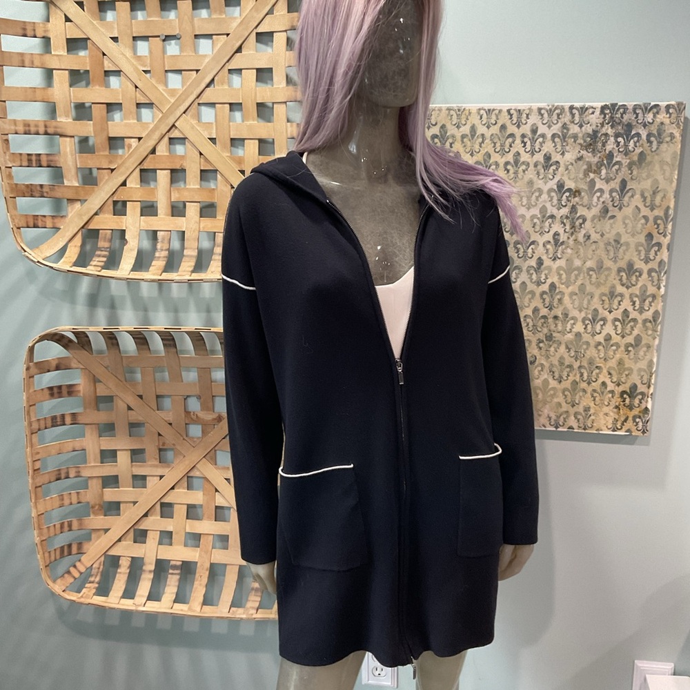 Tahari Black Knit Sweater / Hoodie